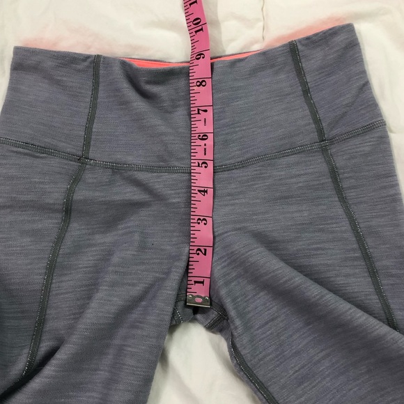 Lululemon Grey & Coral Tadasana Slit Crop Legging - Picture 6 of 8